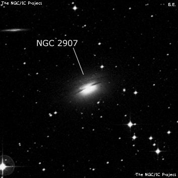 NGC 2907 - спиральная галактика. Описание NGC 2907:, Галактика в созвездии Гидра