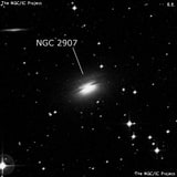 NGC 2907 - спиральная галактика. Описание NGC 2907:, Галактика в созвездии Гидра