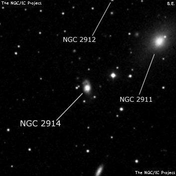 NGC 2914 - спиральная галактика с баром. Описание NGC 2914:, Галактика в созвездии Лев