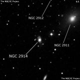 NGC 2914 - спиральная галактика с баром. Описание NGC 2914:, Галактика в созвездии Лев