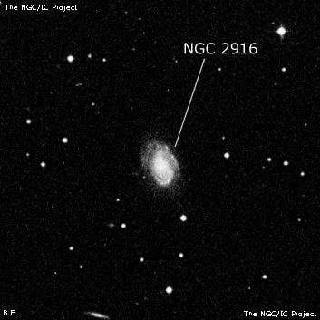 NGC 2916 - спиральная галактика. Описание NGC 2916:, Галактика в созвездии Лев