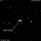 NGC 2922 - галактика неправильной формы. Описание NGC 2922:, Галактика в созвездии Малый Лев