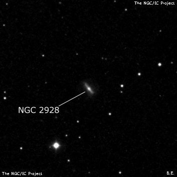 NGC 2928 - спиральная галактика. Описание NGC 2928:, Галактика в созвездии Лев