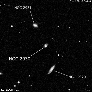NGC 2930 - галактика. Описание NGC 2930:, Галактика в созвездии Лев
