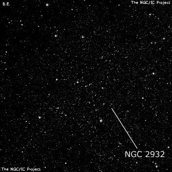 NGC 2932 - группа звёзд. Описание NGC 2932:, Объект глубокого космоса в созвездии Паруса