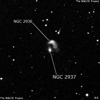 NGC 2937 - эллиптическая галактика. Описание NGC 2937:, Галактика в созвездии Гидра