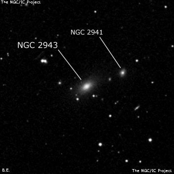 NGC 2943 - эллиптическая галактика. Описание NGC 2943:, Галактика в созвездии Лев