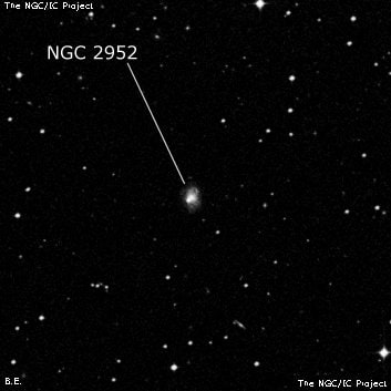 NGC 2952 - спиральная галактика. Описание NGC 2952:, Галактика в созвездии Гидра