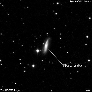 NGC 296 - спиральная галактика с баром. Описание NGC 296:, Галактика в созвездии Рыбы