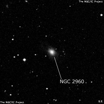NGC 2960 - спиральная галактика. Описание NGC 2960:, Галактика в созвездии Гидра