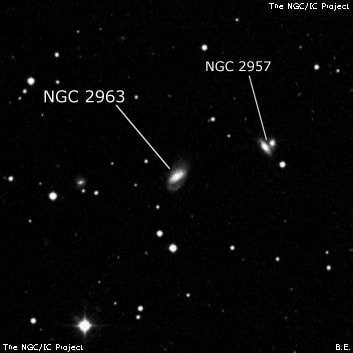 NGC 2963 - спиральная галактика с баром. Описание NGC 2963:, Галактика в созвездии Дракон