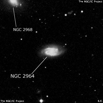 NGC 2964 - спиральная галактика с баром. Описание NGC 2964:, Галактика в созвездии Лев
