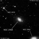 NGC 2968 - спиральная галактика. Описание NGC 2968:, Галактика в созвездии Лев