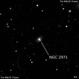 NGC 2971 - спиральная галактика с баром. Описание NGC 2971:, Галактика в созвездии Малый Лев
