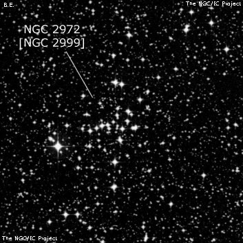 NGC 2972 - рассеянное скопление звёзд. Описание NGC 2972:, Объект глубокого космоса в созвездии Паруса
