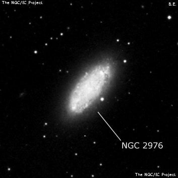 NGC 2976 - галактика. Описание NGC 2976:, Галактика в созвездии Большая Медведица