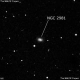 NGC 2981 - спиральная галактика с баром. Описание NGC 2981:, Галактика в созвездии Лев