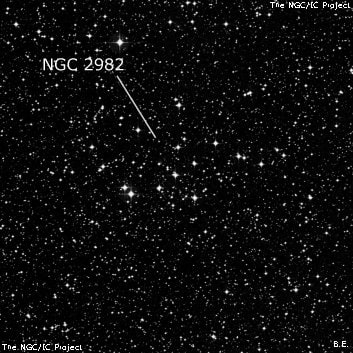 NGC 2982 - рассеянное скопление звёзд. Описание NGC 2982:, Рассеянное скопление в созвездии Паруса