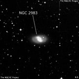 NGC 2983 - спиральная галактика с баром. Описание NGC 2983:, Галактика в созвездии Гидра