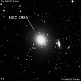 NGC 2986 - эллиптическая галактика. Описание NGC 2986:, Галактика в созвездии Гидра