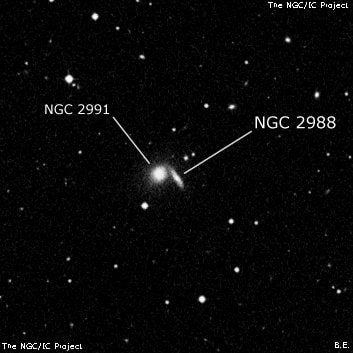 NGC 2988 - галактика. Описание NGC 2988:, Галактика в созвездии Лев