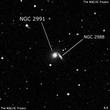 NGC 2991 - линзовидная галактика. Описание NGC 2991:, Галактика в созвездии Лев