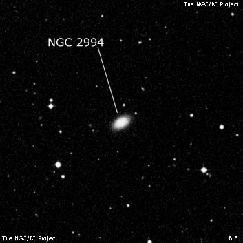 NGC 2994 - линзовидная галактика. Описание NGC 2994:, Галактика в созвездии Лев