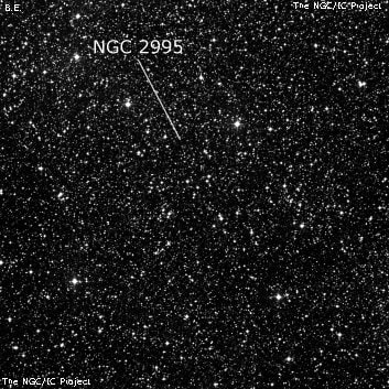 NGC 2995 - группа звёзд. Описание NGC 2995:, Объект глубокого космоса в созвездии Паруса