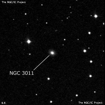 NGC 3011 - линзовидная галактика. Описание NGC 3011:, Галактика в созвездии Лев