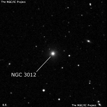NGC 3012 - эллиптическая галактика. Описание NGC 3012:, Галактика в созвездии Малый Лев