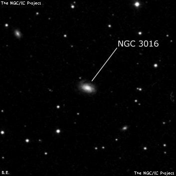 NGC 3016 - спиральная галактика. Описание NGC 3016:, Галактика в созвездии Лев