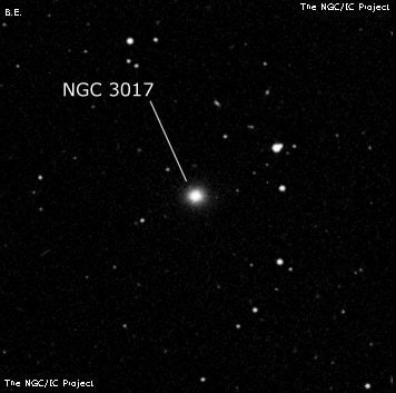 NGC 3017 - эллиптическая галактика. Описание NGC 3017:, Галактика в созвездии Секстант