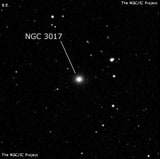 NGC 3017 - эллиптическая галактика. Описание NGC 3017:, Галактика в созвездии Секстант