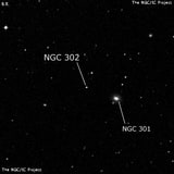 NGC 302 - одиночная звезда. Описание NGC 302:, Двойная звезда в созвездии Кит