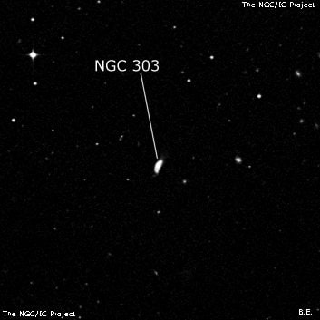 NGC 303 - галактика. Описание NGC 303:, Галактика в созвездии Кит