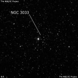 NGC 3033 - рассеянное скопление звёзд. Описание NGC 3033:, Рассеянное скопление в созвездии Паруса