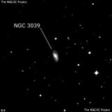 NGC 3039 - спиральная галактика с баром. Описание NGC 3039:, Галактика в созвездии Секстант