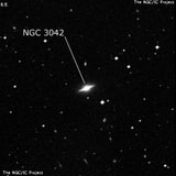 NGC 3042 - линзовидная галактика. Описание NGC 3042:, Галактика в созвездии Секстант