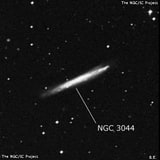 NGC 3044 - спиральная галактика с баром. Описание NGC 3044:, Галактика в созвездии Секстант