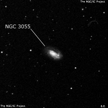 NGC 3055 - спиральная галактика с баром. Описание NGC 3055:, Галактика в созвездии Секстант