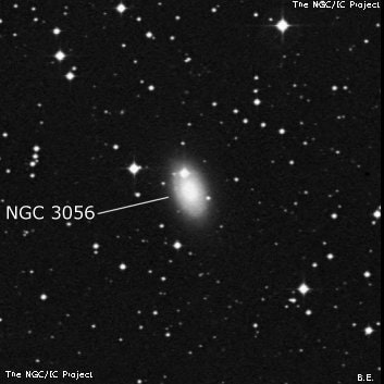 NGC 3056 - спиральная галактика с баром. Описание NGC 3056:, Галактика в созвездии Насос