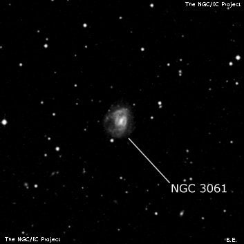 NGC 3061 - спиральная галактика с баром. Описание NGC 3061:, Галактика в созвездии Дракон