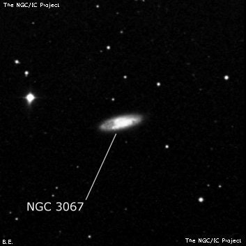 NGC 3067 - спиральная галактика с баром. Описание NGC 3067:, Галактика в созвездии Лев