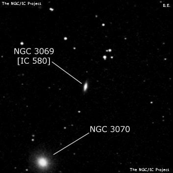 NGC 3069 - галактика. Описание NGC 3069:, Галактика в созвездии Лев