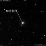 NGC 3073 - спиральная галактика с баром. Описание NGC 3073:, Галактика в созвездии Большая Медведица