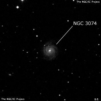 NGC 3074 - спиральная галактика. Описание NGC 3074:, Галактика в созвездии Малый Лев