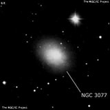 NGC 3077 - спиральная галактика. Описание NGC 3077:, Галактика в созвездии Большая Медведица