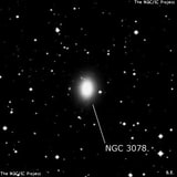 NGC 3078 - эллиптическая галактика. Описание NGC 3078:, Галактика в созвездии Гидра