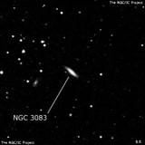 NGC 3083 - спиральная галактика. Описание NGC 3083:, Галактика в созвездии Секстант