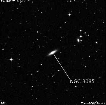 NGC 3085 - линзовидная галактика. Описание NGC 3085:, Галактика в созвездии Гидра
